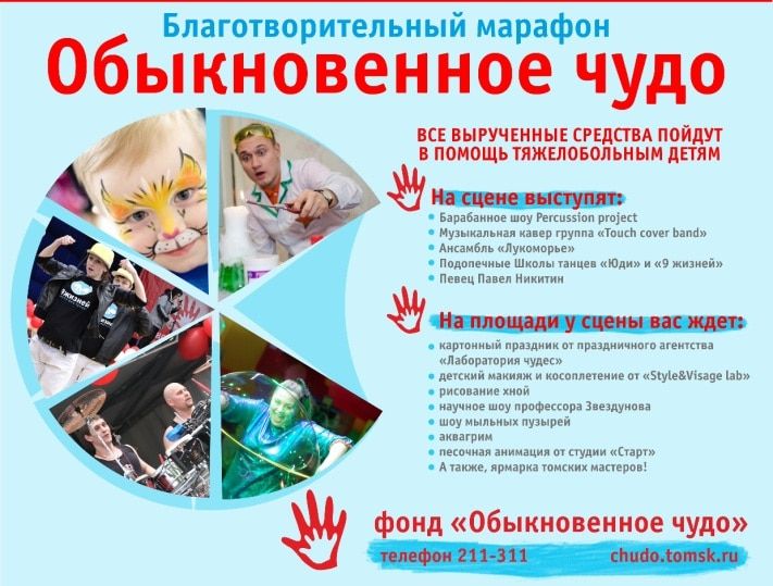 Благотворительность, Томские новости, В воскресенье в Томске пройдет очередной марафон &laquo;Обыкновенне чудо&raquo; В воскресенье в Томске пройдет очередной марафон &laquo;Обыкновенне чудо&raquo;