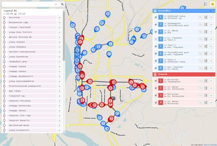 Общественный транспорт, Томские новости, В Томске запустили новую интерактивную карту движения электротранспорта В Томске запустили новую интерактивную карту движения электротранспорта