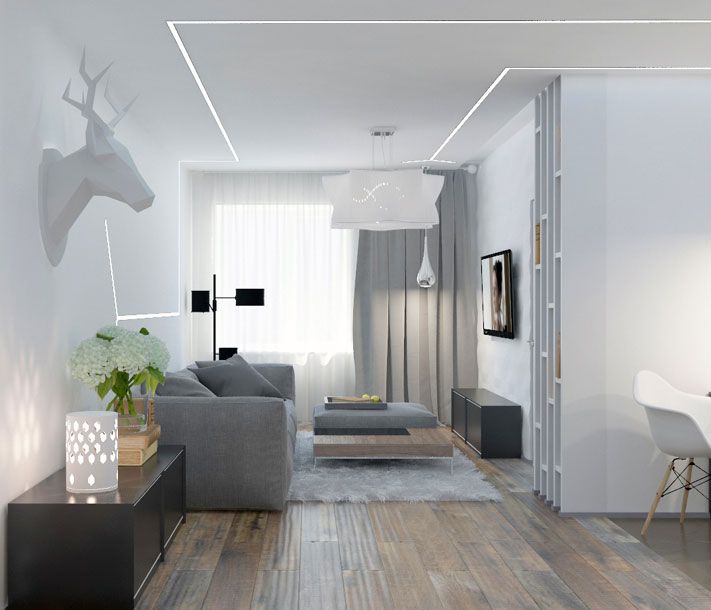 Интерьер недели.«Монохромная» квартира: просто и функционально