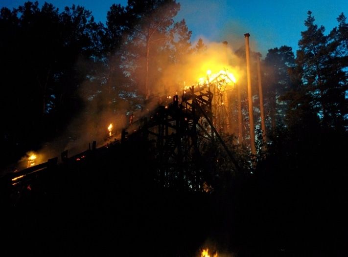 Происшествия, Томские новости, Вчера вечером в Томске загорелся трамплин Вчера вечером в Томске загорелся трамплин