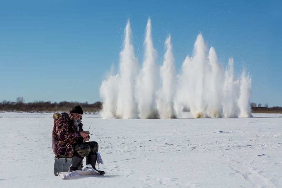 Паводок, Томские новости, лед взрыв затор ледоход Томь Сегодня в Томске снова будут взрывать лед