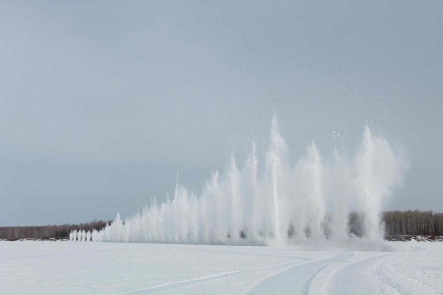 Паводок, Томские новости, МЧС взрыв паводок ледовые заторы половодье В Томской области взорвали лёд на Оби (ФОТО)
