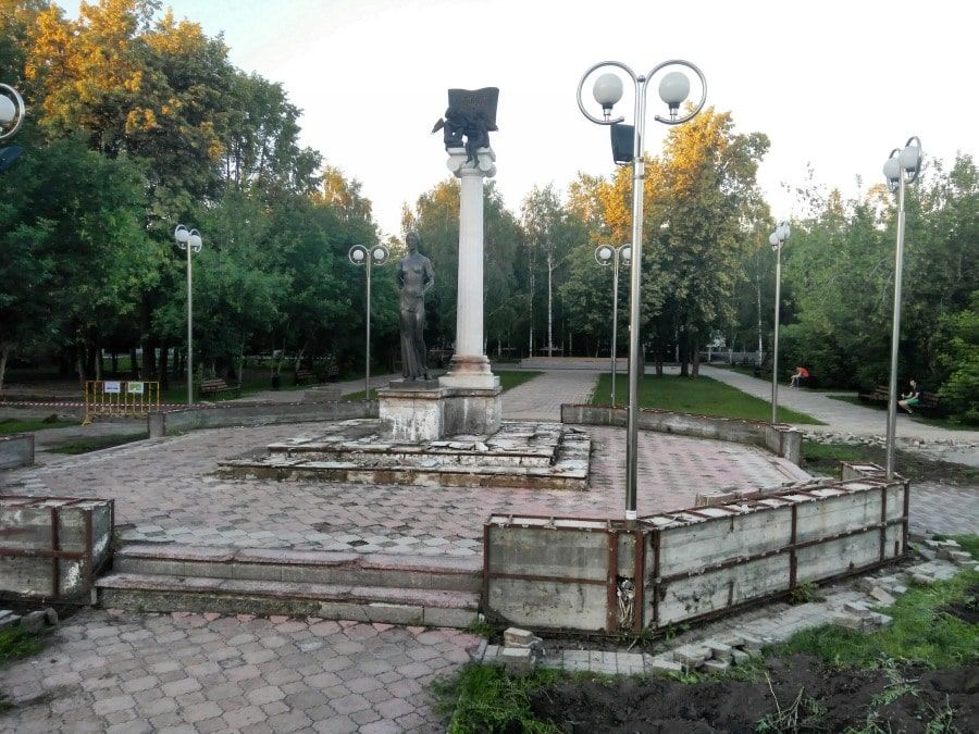 Городское благоустройство, Ново-Cоборная, Томские новости, памятник святой Татьяны городское благоустройство В Томске реконструируют памятник святой Татьяне (ФОТО)