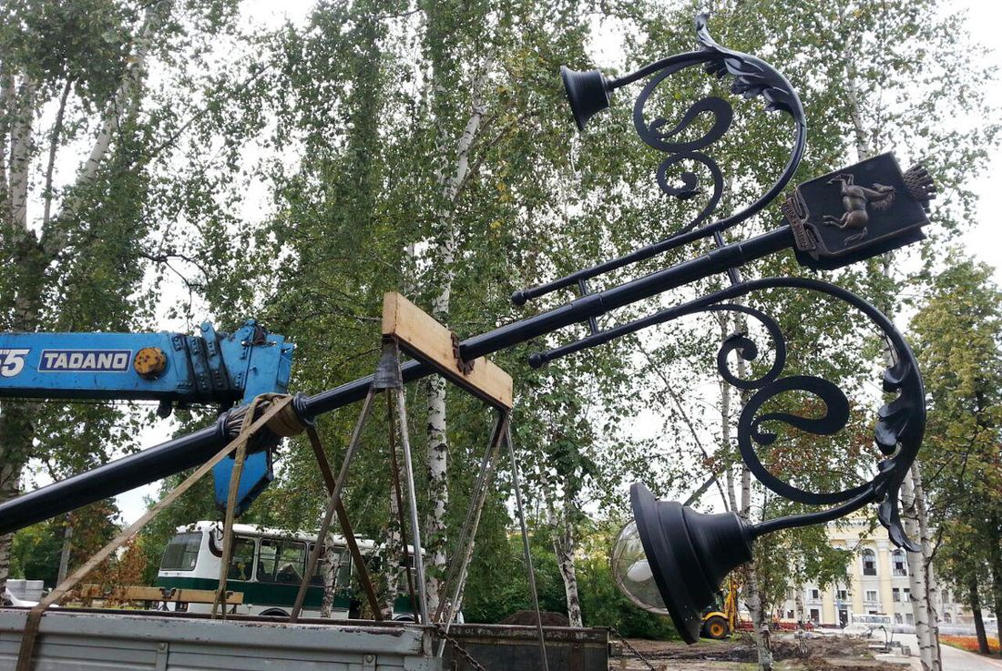 Городское благоустройство, Ново-Cоборная, Томские новости, Томск реконструкция Новособорная герб фонари На Новособорной в Томске установят «гербовые» фонари