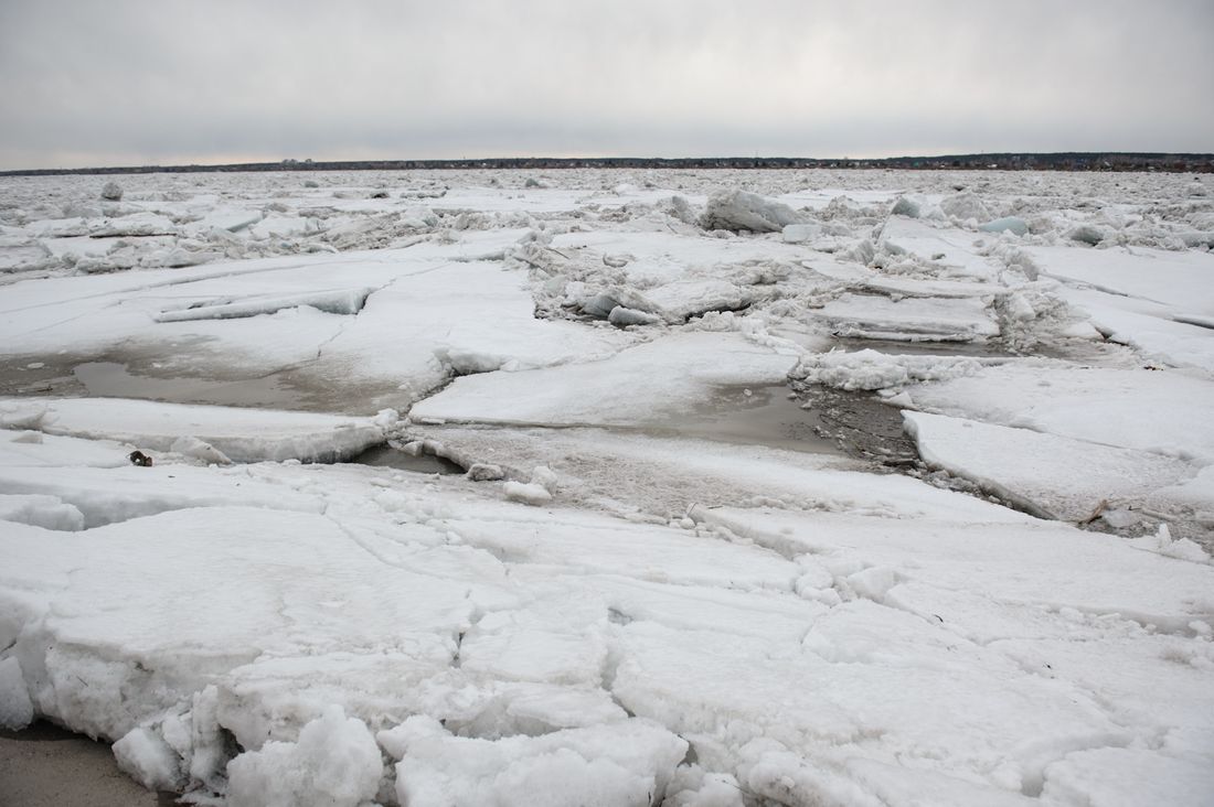Паводок, Томские новости, уровень воды паводок ледоход Уровень воды в Томи снизился
