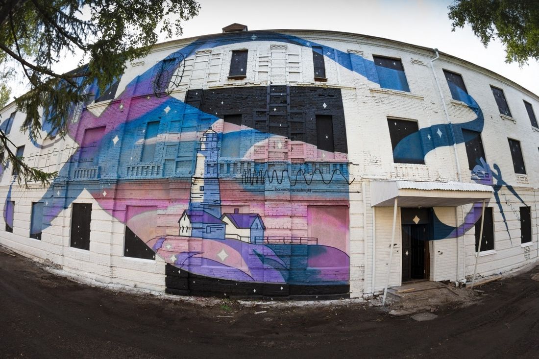 Культура в Томске, Томские новости, стенография фестиваль родные города У томской школы появился масштабный арт-объект «Свет науки» (ФОТО)