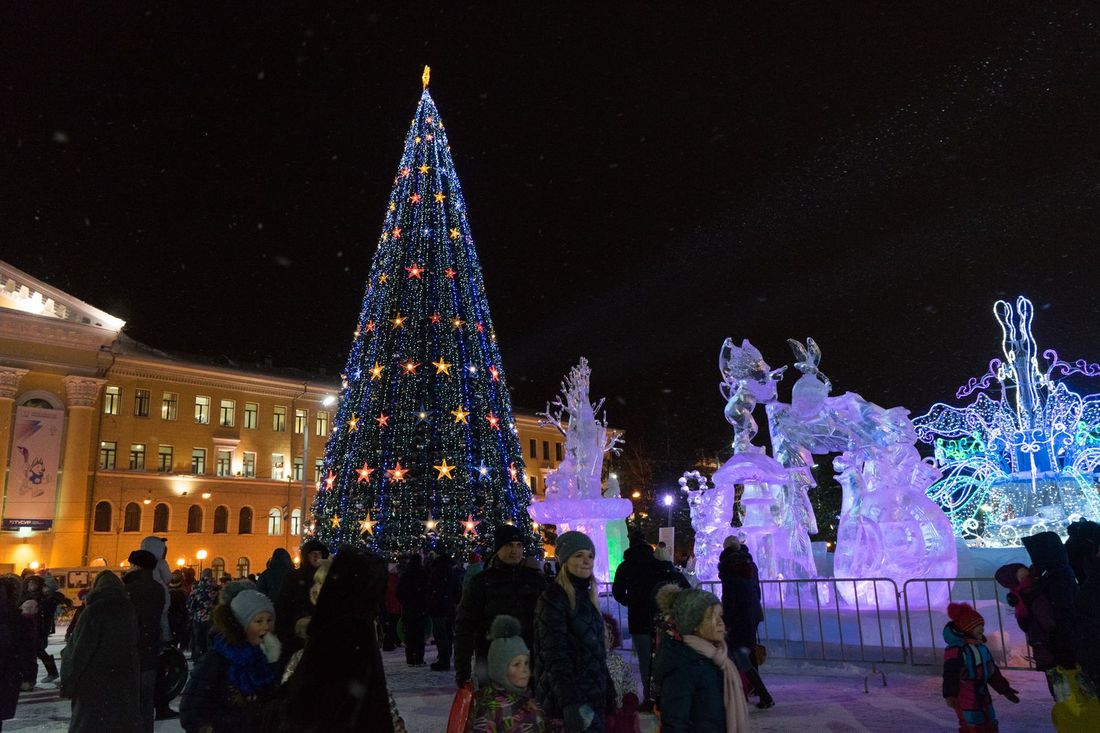 Конкурсы и акции, Ново-Cоборная, Новый год ❄, Томские новости, зимняя фантазия хрустальный Томск скульптуры Ново-Соборная В Томске наградили лучших ледяных скульпторов (ФОТО)