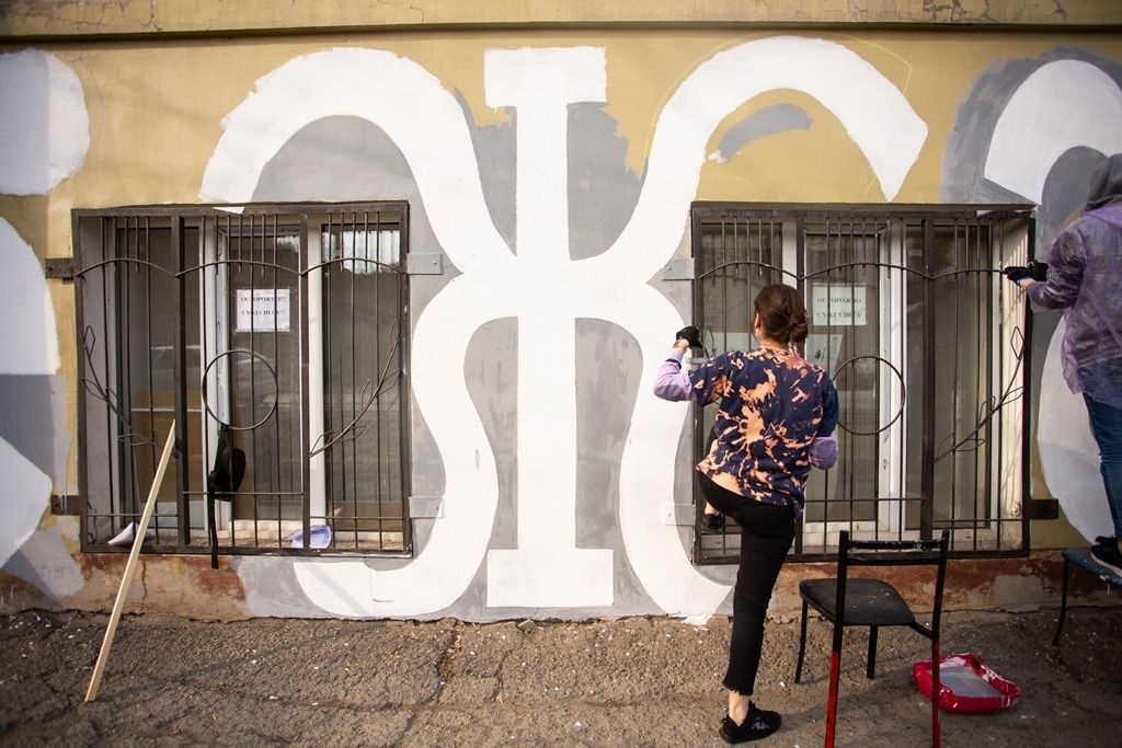 Культура в Томске, ТГУ, Томские новости, Никитина ТГУ образование алфавит искусство стритарт В Томске нарисовали самый большой в России стрит-алфавит