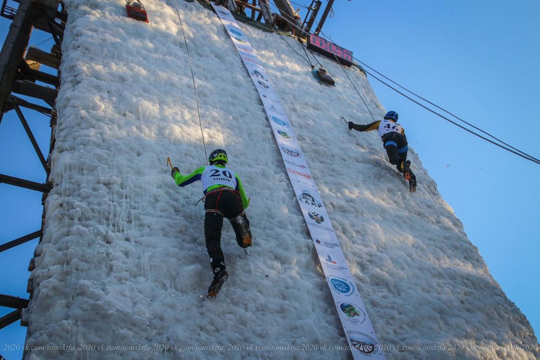 Спорт, Спорт в Томске, Томские новости, ледолазание чемпионат томские спортсмены томский спорт Томские альпинисты стали победителями и призерами домашнего этапа Кубка России по ледолазанию