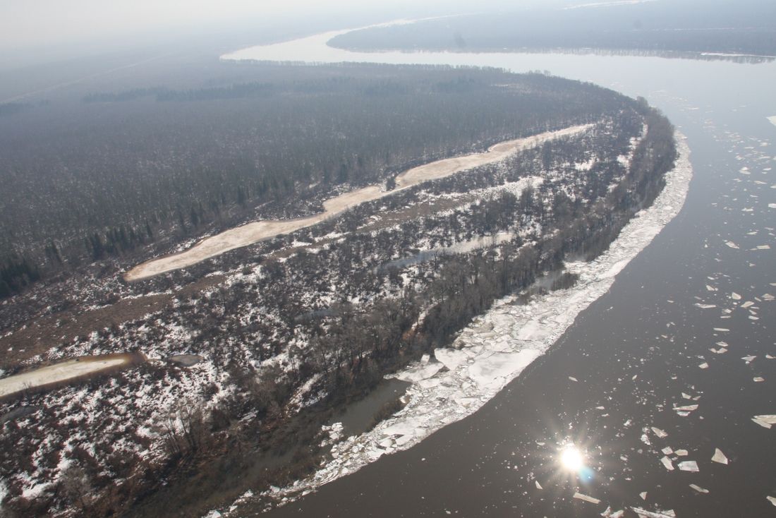Паводок, Томские новости, Обь ледоход паводок движение ледовых масс затопило подтопило Ледоход на Оби начался в Томской области
