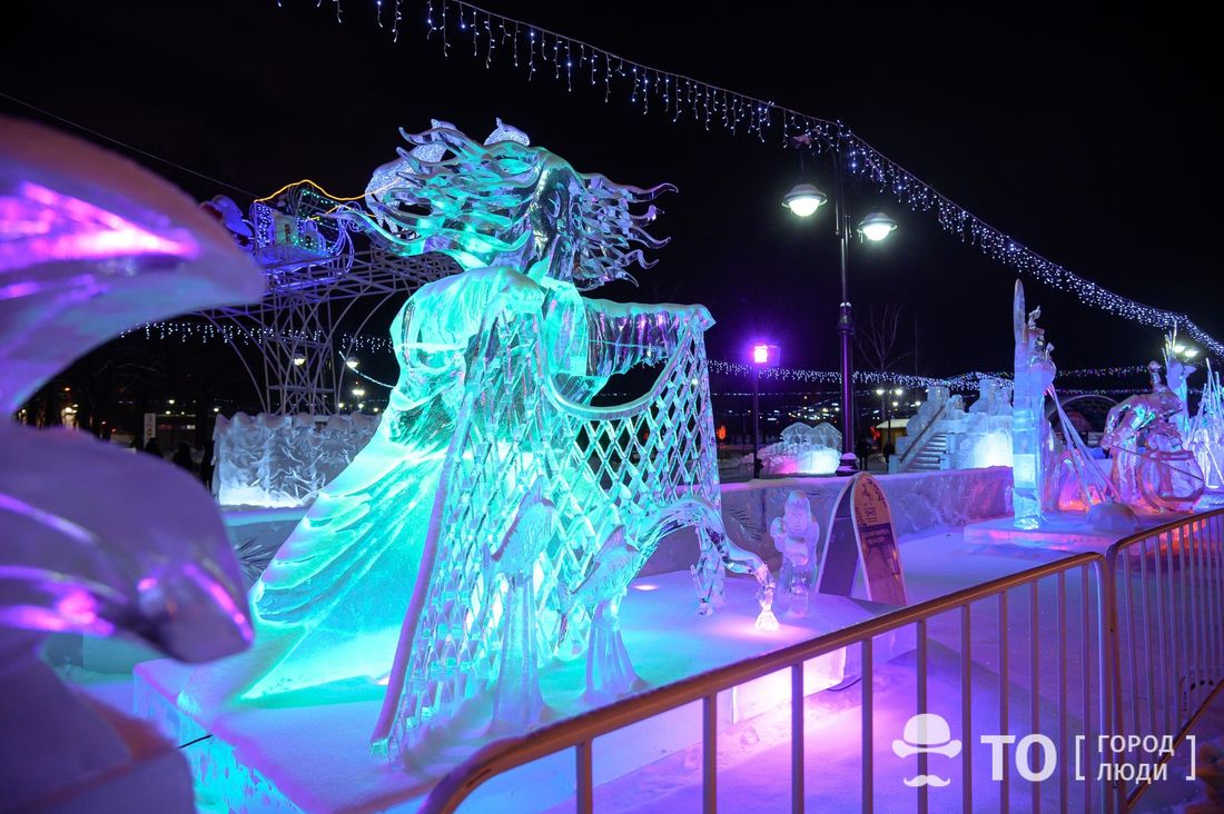 Новый год ❄, Томские новости, хрустальный Томск ледяные фигуры матрешка новый На Ново-Соборной в Томске появятся ледяные балалайка, матрешка и балерина