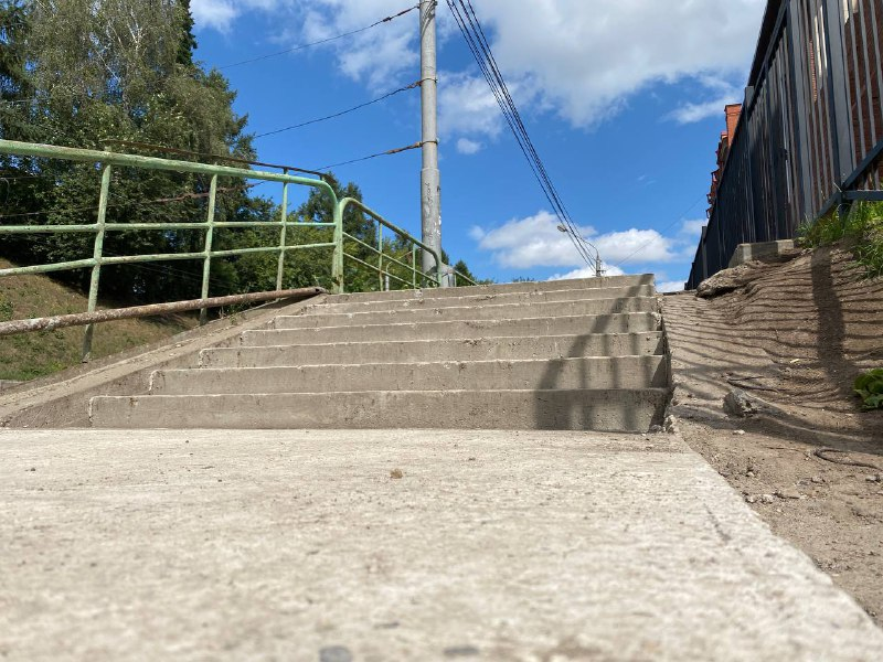 Городское благоустройство, Томские новости, томск ремонт лестницы спуск кузнечный взвоз благоустройство Лестницу на Кузнечном спуске отремонтировали в Томске