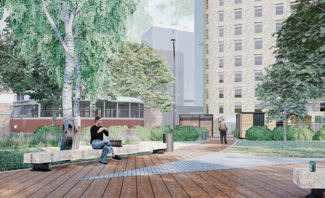 Город, Городское благоустройство, Томские новости, трамвайный сквер общественные пространства интересные новости Томска «Трамвайный сквер» благоустроят в Томске весной