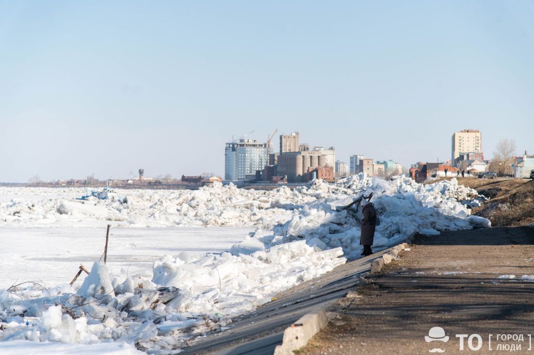 Паводок, Погода и природа, Томские новости, ледоход 2024 томск новости интересное паводок томь затопление коммунальный мост Ледоход на Томи остановился в районе Северска