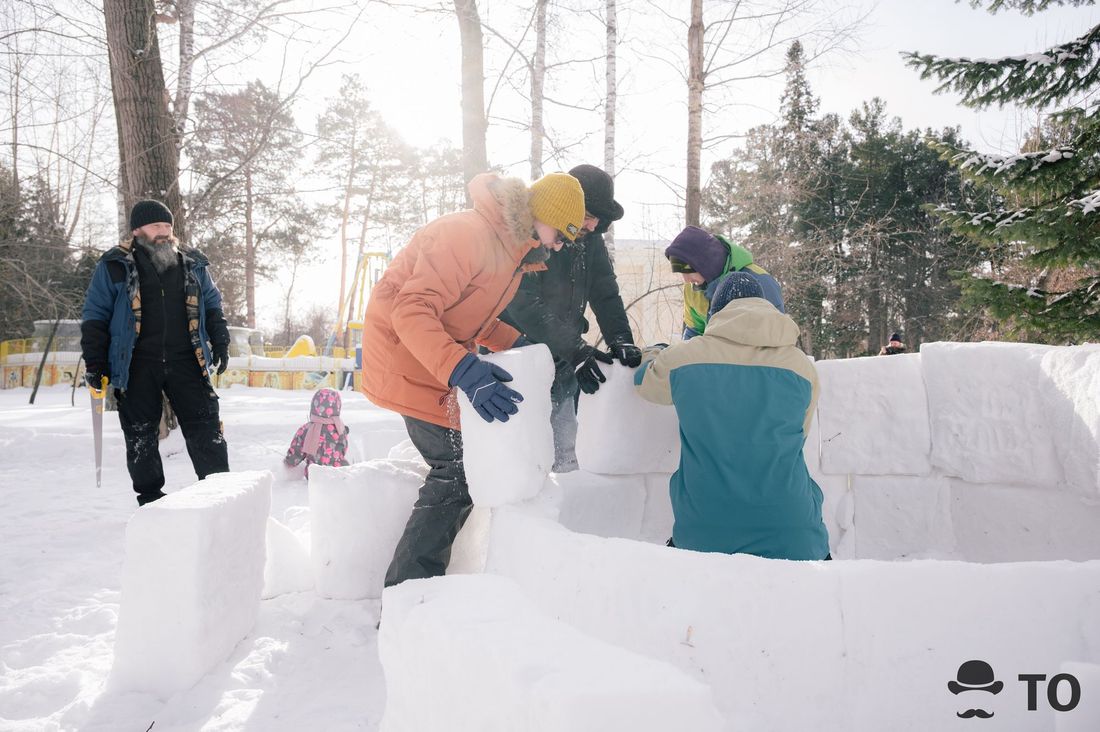 Город, События, Томские новости, томск события горсад строительство мероприятия иглу новости интересное Томичи приняли участие в строительстве снежных иглу