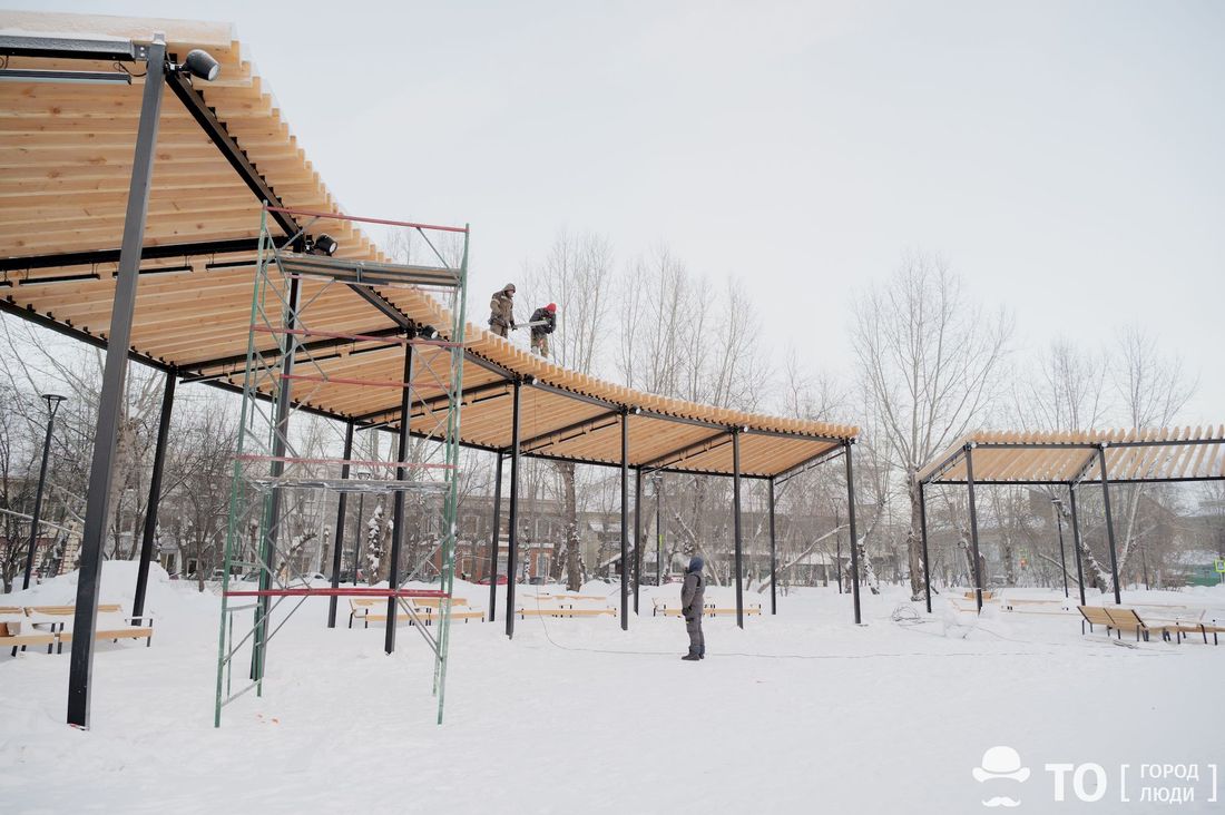 Город, Городское благоустройство, Томские новости, томск белое озеро благоустройство новости интересное что происходит в городе На Белом озере в Томске установили новые перголы и частично обустроили сцену