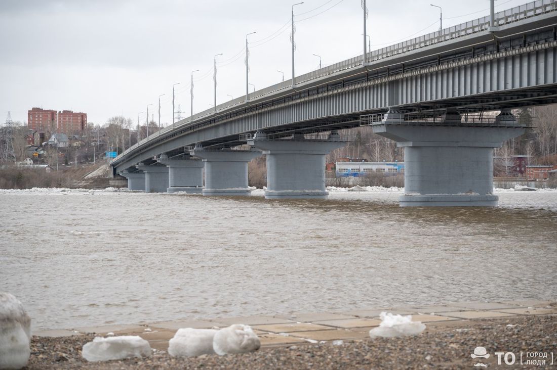 Город, Паводок, Томские новости, интересные новости Томска паводок паводковая обстановка движение ледовых масс Уровень воды в Томи в черте Томска продолжает расти