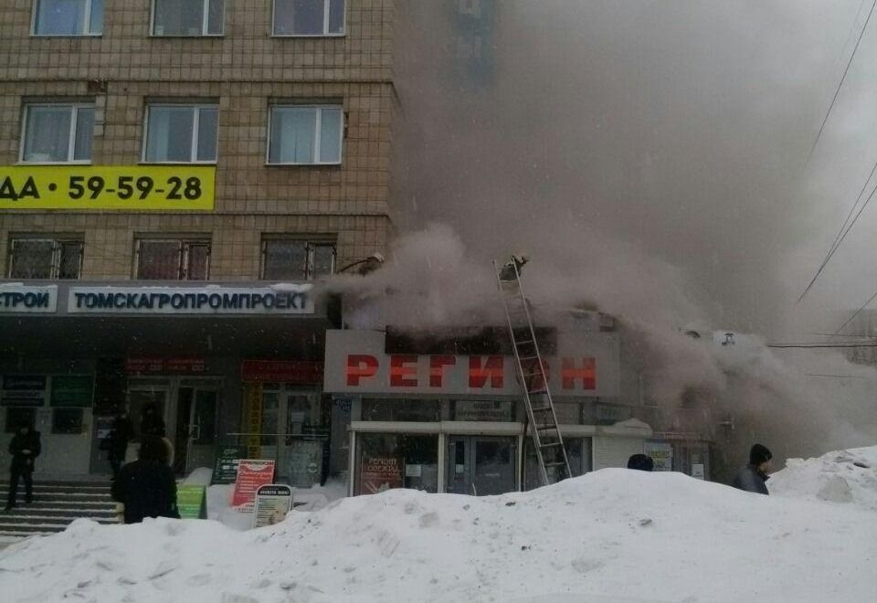 Происшествия, Томские новости, пожар сибирские блины ларек Павильон «Сибирских блинов» сгорел в Томске