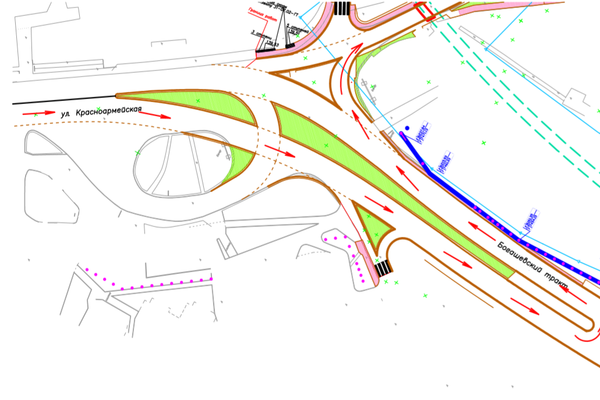 Дороги, Томские новости, ограничение движения схема движения транспортная развязка В Томске изменится схема движения по ул.Красноармейской