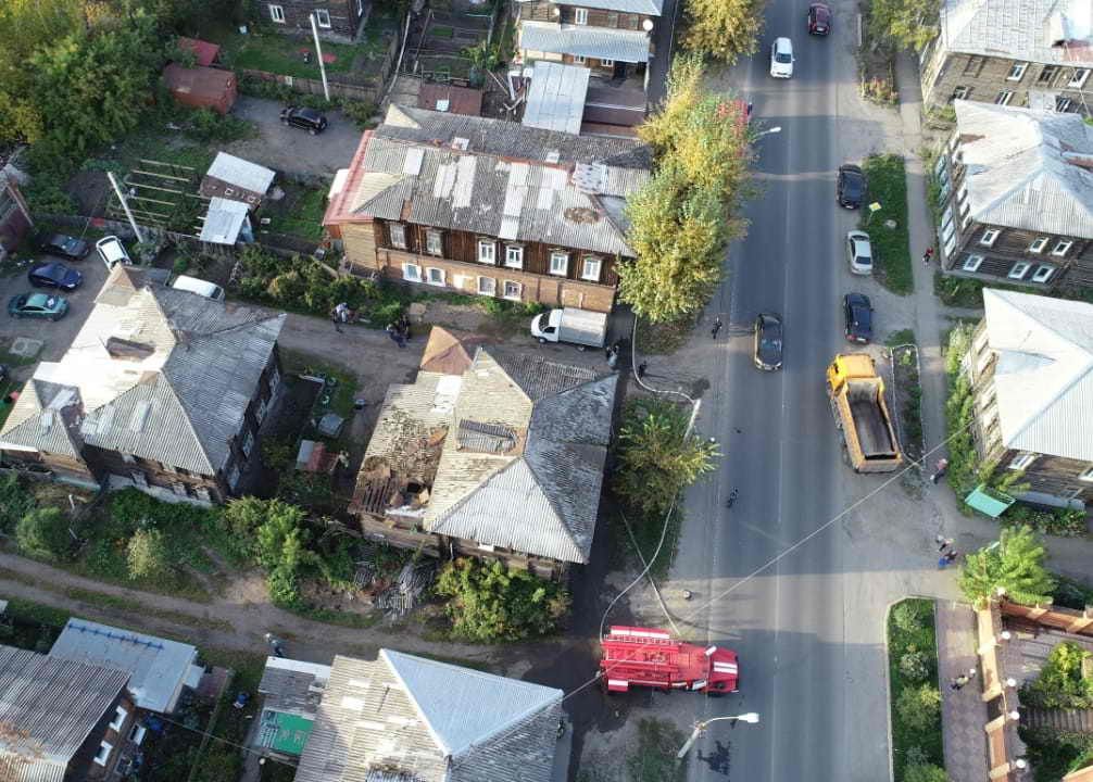 Происшествия, Томские новости, пожар горит огонь загорелись сводка происшествий исторический центр Томские пожарные предотвратили крупный пожар в Татарской слободе