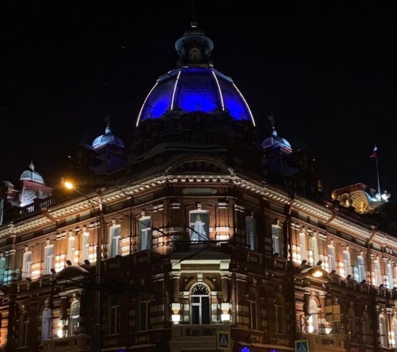 Город, Томские новости, подсветка администрация мэрия У главного купола на здании мэрии Томска появилась новая подсветка