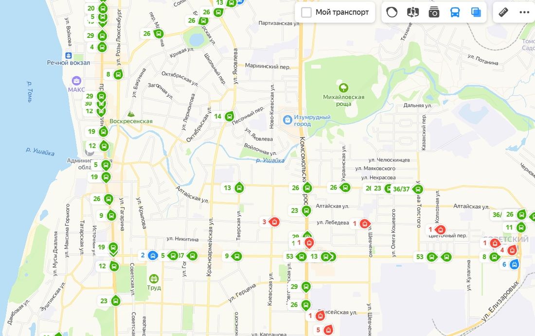 IT, Общественный транспорт, Томские новости, яндекс карты общественный транспорт сервисы айти Томичи смогут отслеживать движение общественного транспорта на Яндекс.Картах