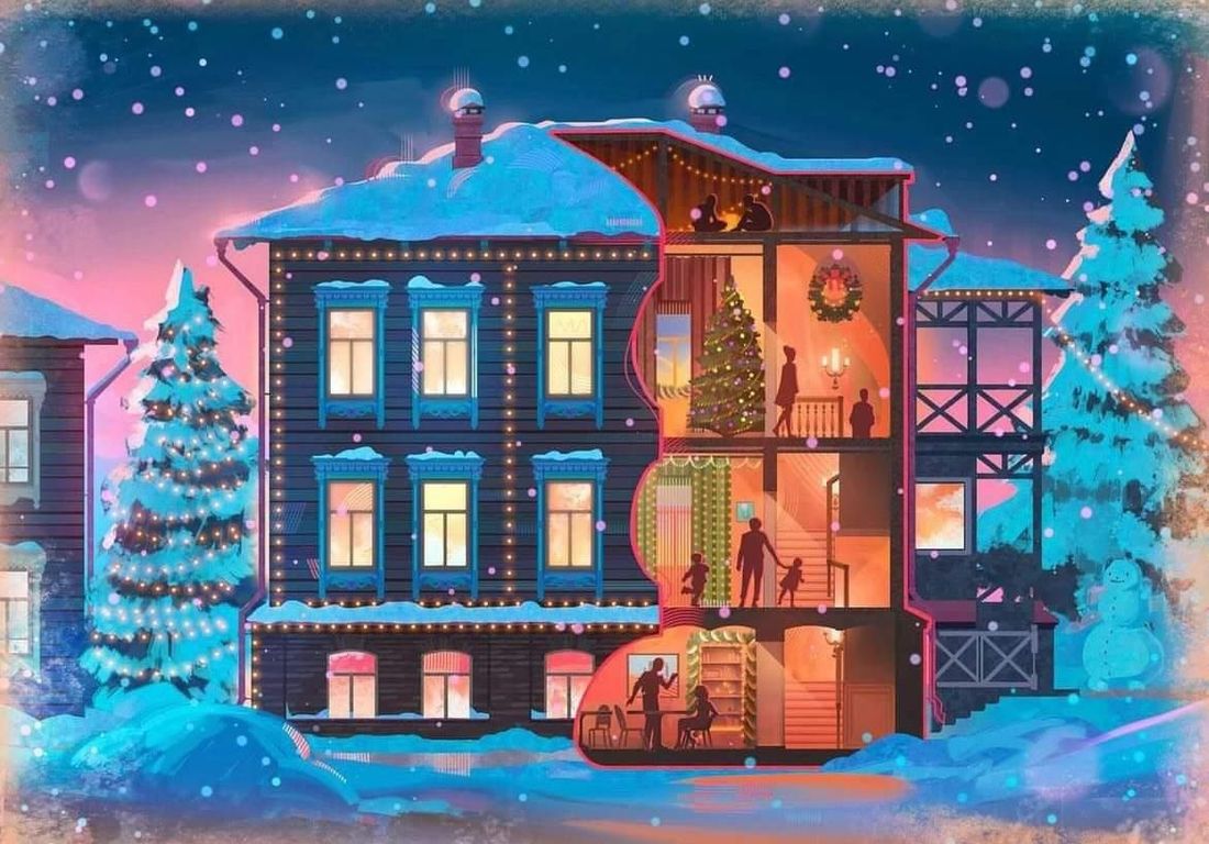Дом за рубль, Новый год ❄, Томские новости, проект иллюминация новый год украшения город дом за рубль «Дом за рубль» на Савиных в Томске украсили новогодней иллюминацией
