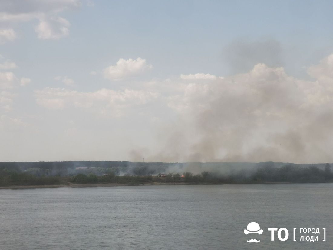 Лесные пожары, Происшествия, Томские новости, пожар горит огонь сухая растительность подожгли пал сводка жесть Томска В Томске загорелась трава на Семейкином острове