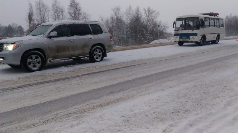 Происшествия, Томские новости, авария ДТП сводка происшествий врезались Утром под Томском столкнулись ПАЗ и Land Cruiser
