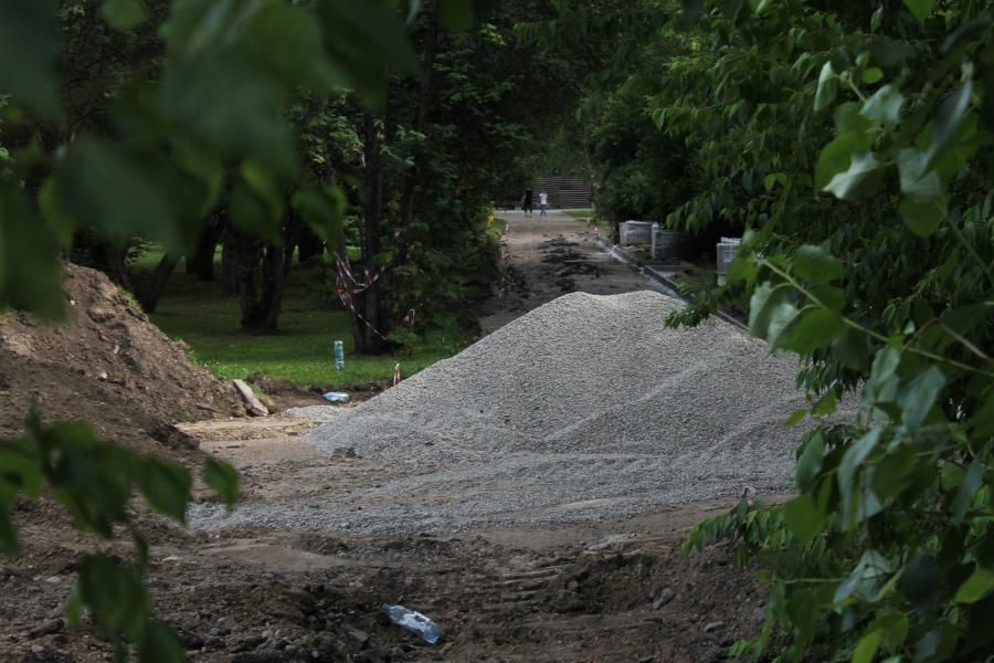 Городское благоустройство, Томские новости, В Театральном сквере Томска продолжаются работы по благоустройству