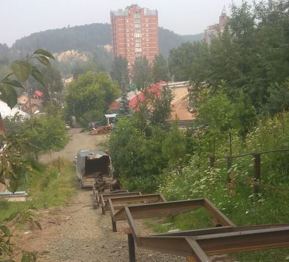 Городское благоустройство, Томские новости, В микрорайоне Степановка строят пешеходную лестницу