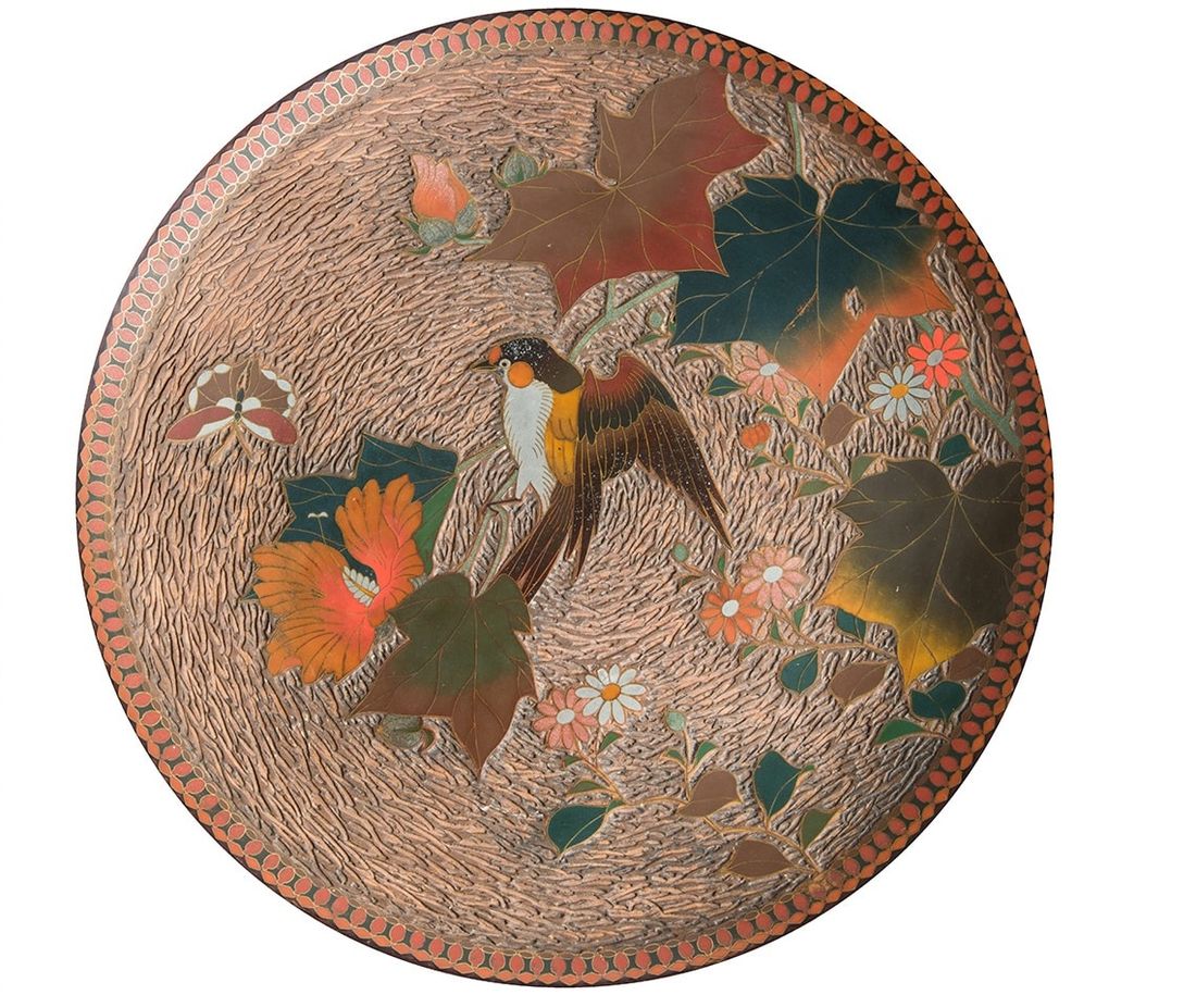 Томский Обзор, новости, Культура в Томске, Мировые новости, Музейный календарь блюдо музей экспозиция японщина в Томске Октбярьский календарь: Блюдо с воробьем