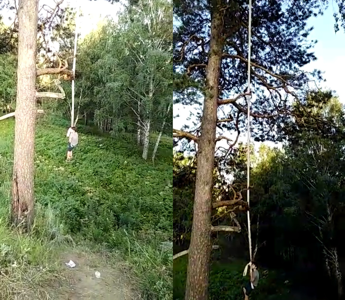 Происшествия, Томские новости, тарзанка качаются спасти детей спасатели происшествия Ребенок застрял на «тарзанке» в Томске