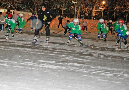 Неделя детского хоккея в Томске. Тренировка на 
