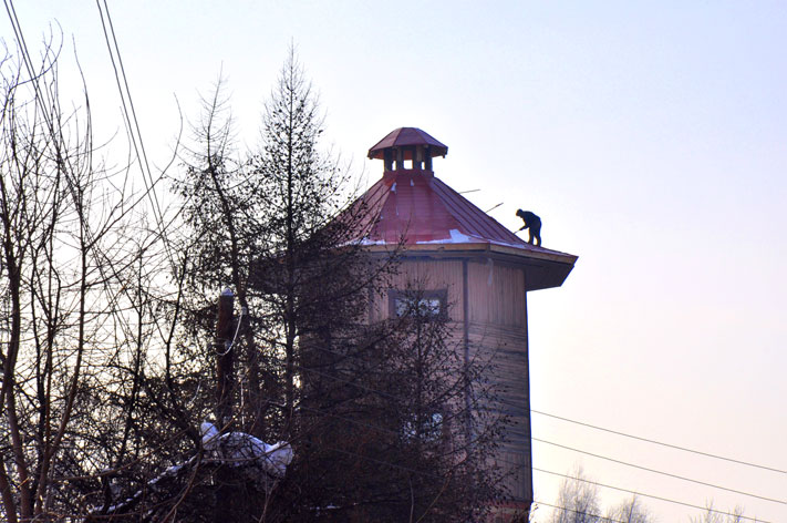 Башня Лунева, Происшествия, Томские новости, башня Лунева пожар горит огонь загорелись В Томске в башне Лунева произошел пожар
