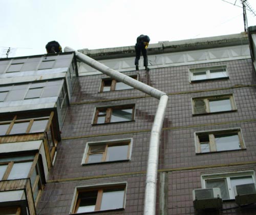 Сорванная труба- демонтаж