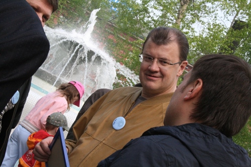 Посадка деревьев в Городском саду