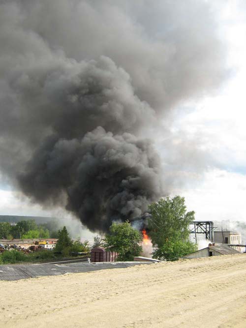 Пожар бензовоза в Томске