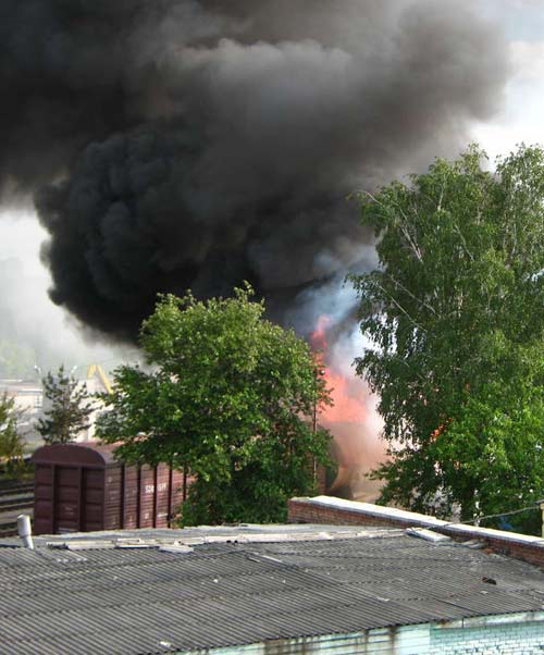 Возгорание бензовоза в Томске
