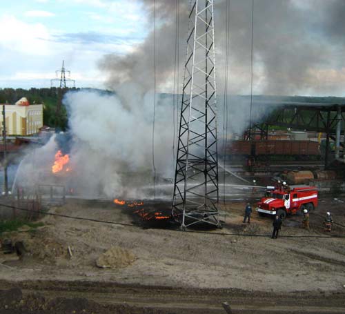 Возгорание бензовоза в Томске