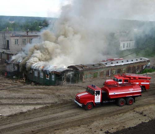 Тушение бензовоза в Томске