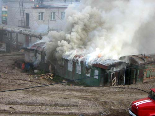 Тушение бензовоза в Томске