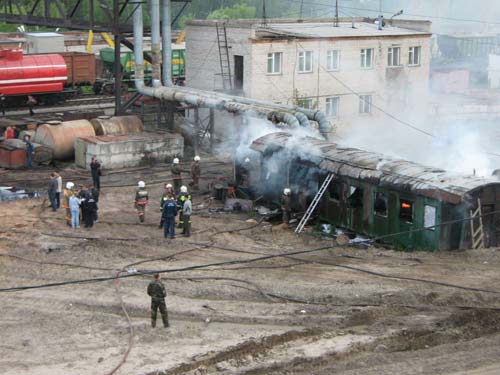 Тушение бензовоза в Томске