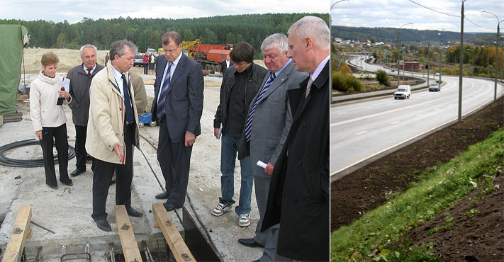 Строительство дороги на Клюева в Томске, мэр Н.Николайчук