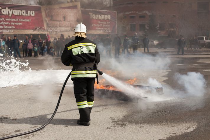 Парад пожарной техники