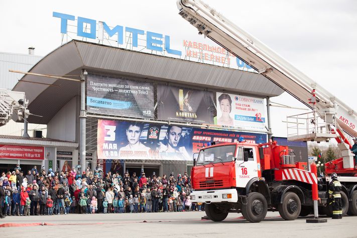 Парад пожарной техники