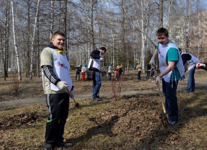 Cубботник в Ленинском районе