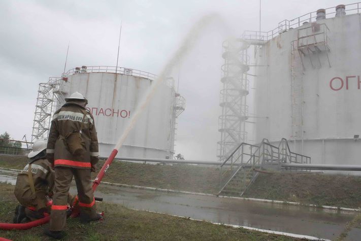 Учения пожарнефтяники
