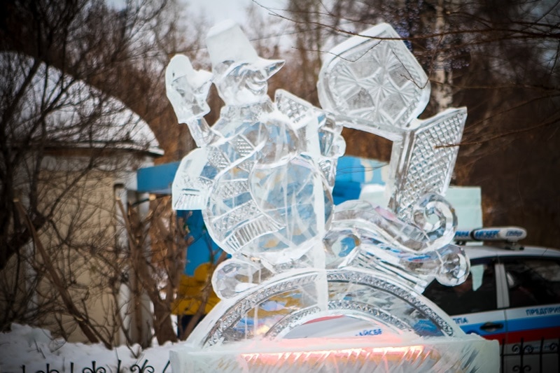 Ледовый городок на Новособорной