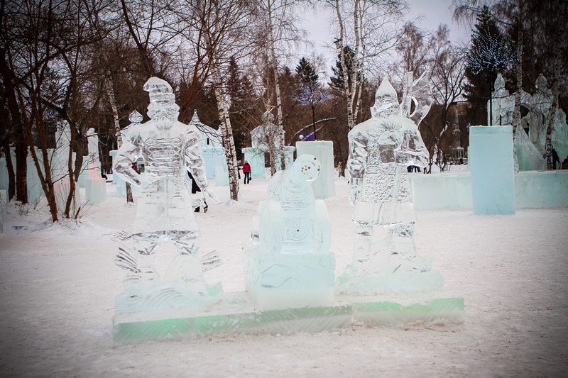 Ледовый городок на Новособорной